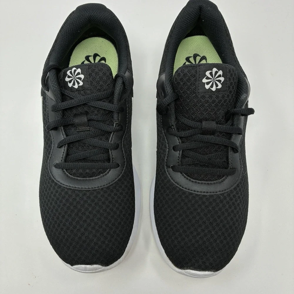 Nike Tanjun DJ6258-003 Men's 7.5 Black White Mesh Low Top Sneakers Shoes